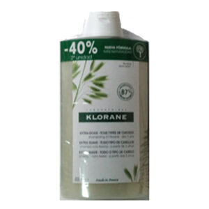 Klorane Shampoo Extra Suave Oat 2x400ml