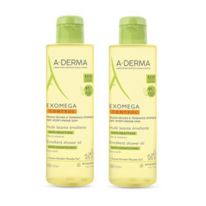 A-Derma Exomega Control Emollient Shower Oil Dry Skin 500ml Set 2 Pieces